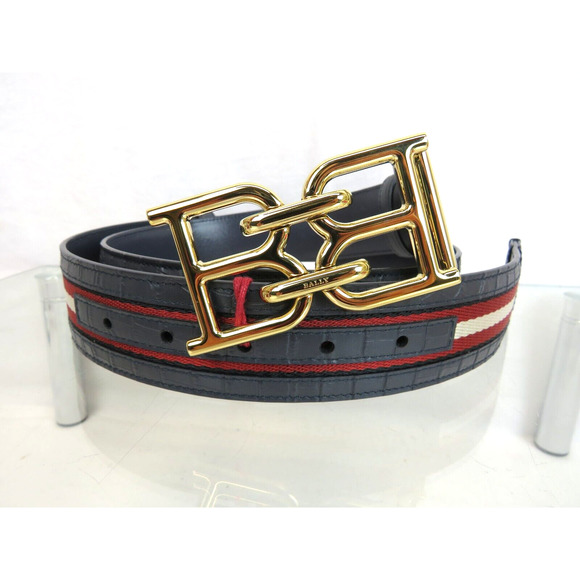 Buckle Belt Bally Animal Belt BALLY B CHAIN GOLD BUCKLE ADJUSTABLE